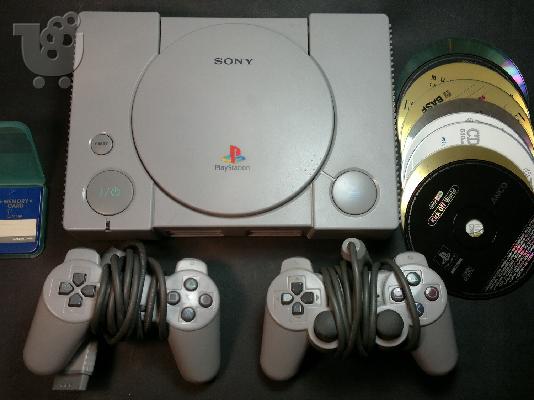 PoulaTo: Playstation1 ΤΣΙΠΑΡΙΣΜΕΝΟ ΜΕ 2 ΧΕΙΡΙΣΤΗΡΙΑ & 15 ΠΑΙΧΝΙΔΙΑ